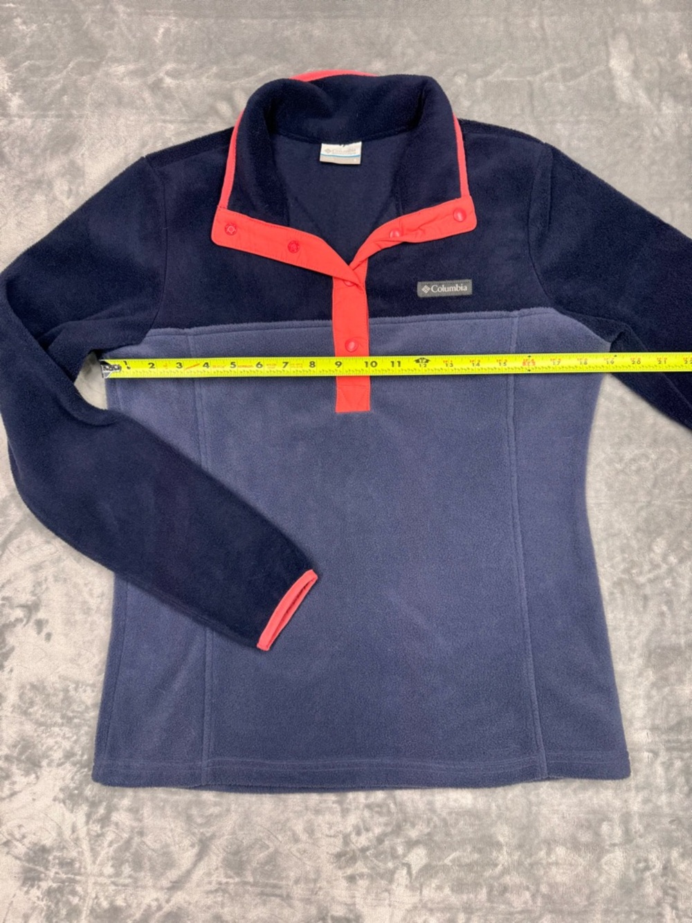 Columbia Women's Navy and salmon Fleece pullover - Picture 6 of 6